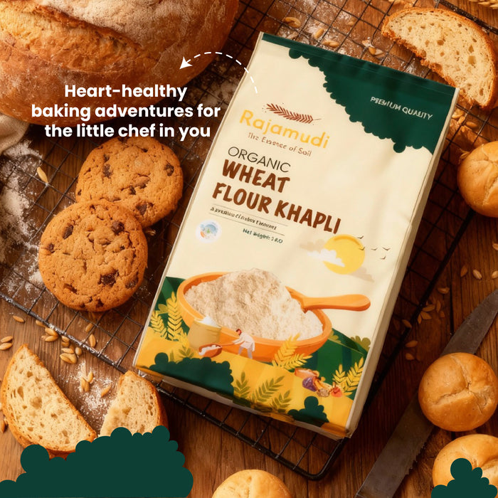 Organic Wheat Flour Khapli / Jave Godhi Hittu By Rajamudi Organics