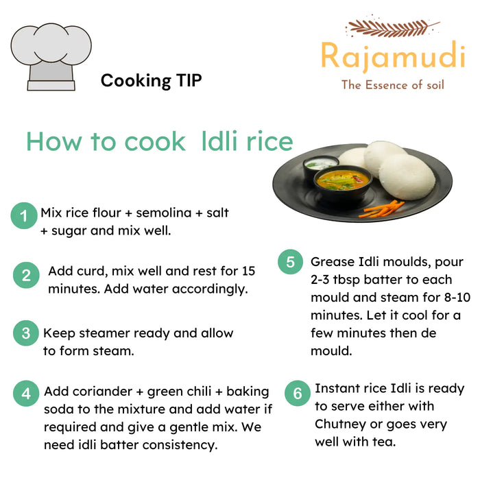 how to cook Idli rice 