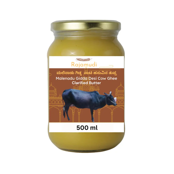 Malenadu Gidda Cow Ghee: Handcrafted Tradition & Nature's Pure Essence in Every Drop. - Rajamudi Organics