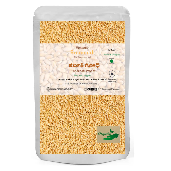 Organic Wheat Sharbati By Rajamudi - Rajamudi Organics